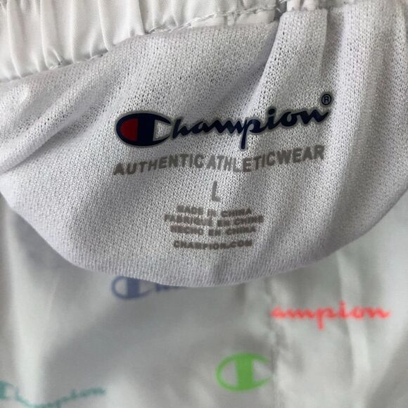 Champion Girls Size Large 14 Athletic Shorts White Script Logo‎ - Slight Flaw - Picture 3 of 7